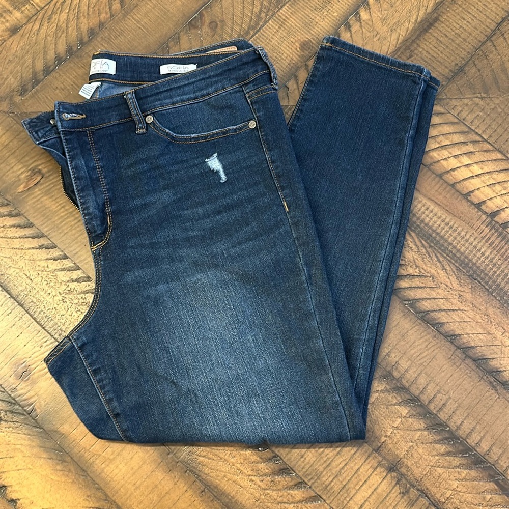 Sofia Vergara Women Sofia Skinny Ankle Rosa size 16